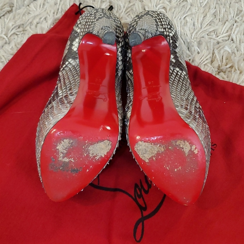 Euc Christian Louboutin Python Highness - image 2